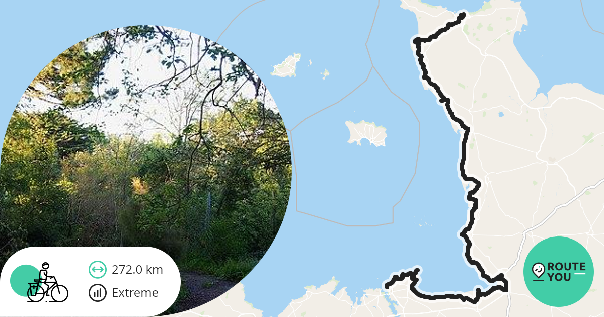 St Malo to Cherbourg 170 miles Cycle route RouteYou