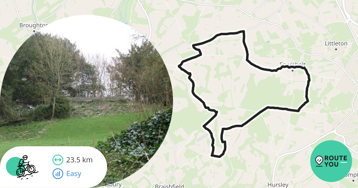 Farley Mount Off Road Cycle Trail Mountain bike route RouteYou