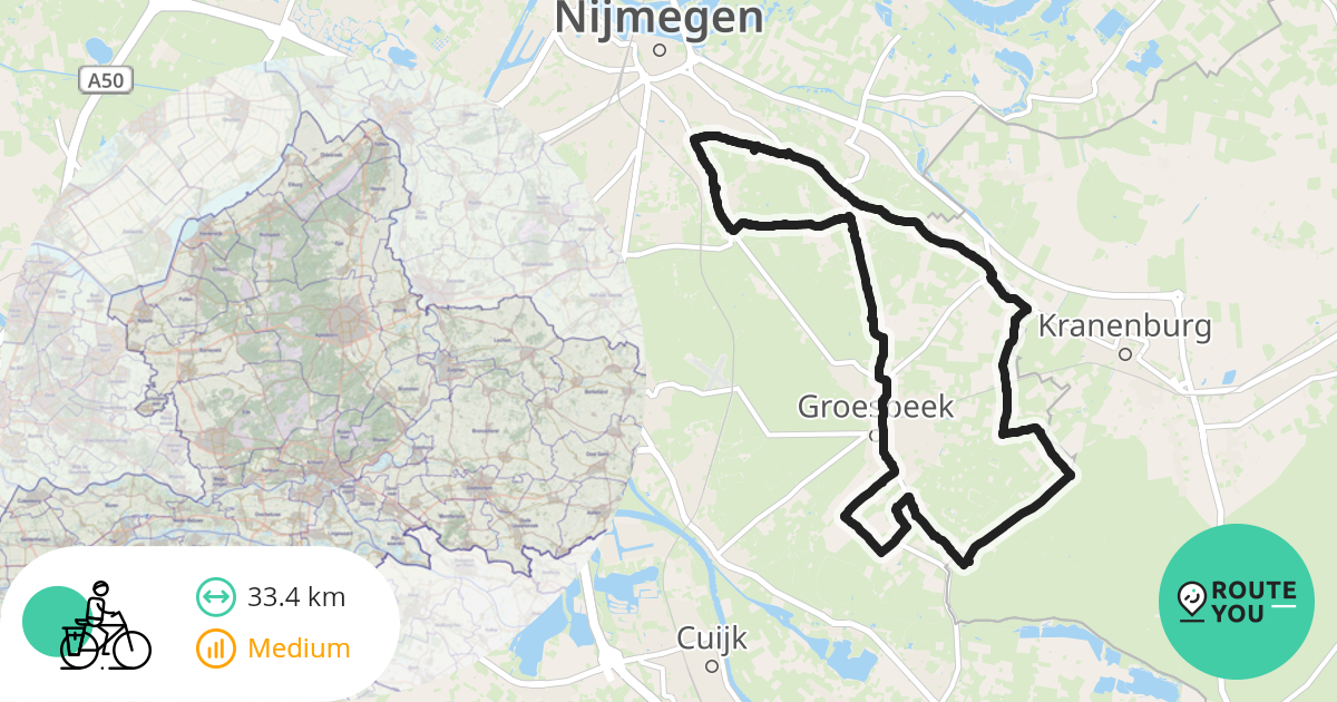 Wijnroute Berg en Dal - Fietsroute | RouteYou