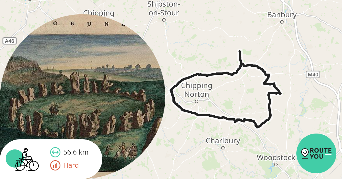 Childfriendly day trip Rollright Stones Recreational cycle route RouteYou