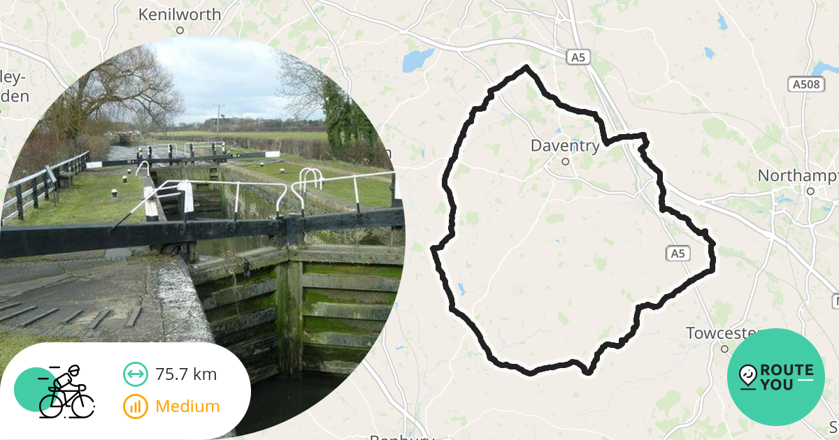 Battle of Edgecote Moor and surroundings Road bike route RouteYou
