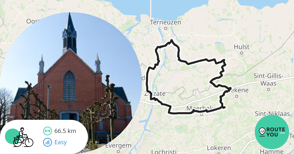 Zelzate Terneuzen Fietsroute Routeyou 