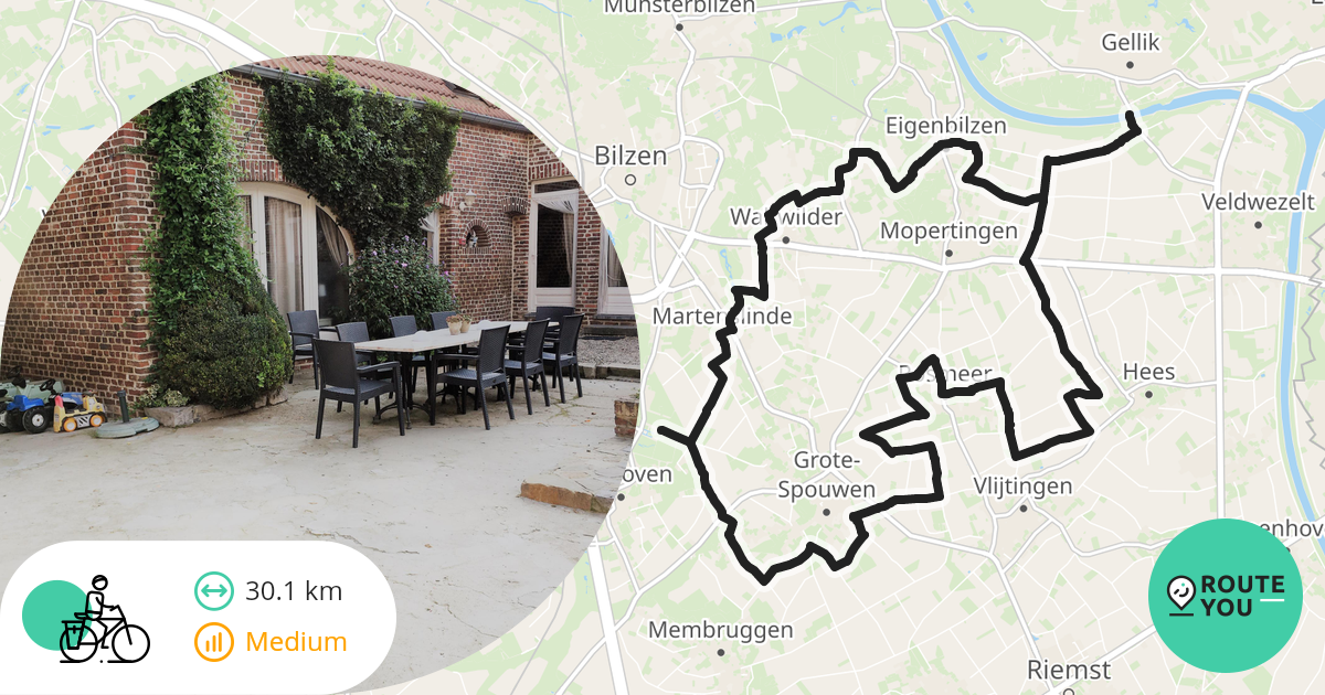 Rondje Alden Biesen - Recreatieve fietsroute | RouteYou