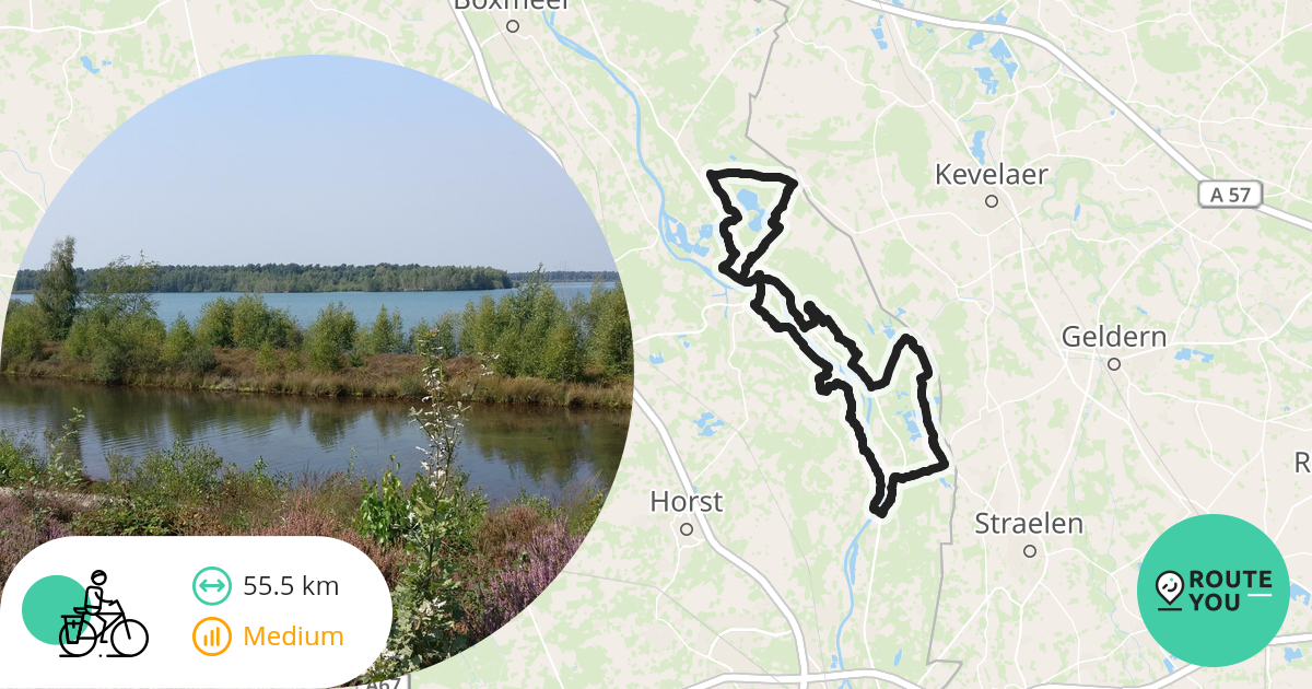 Langs Maas en Maasduinen - Recreatieve fietsroute | RouteYou