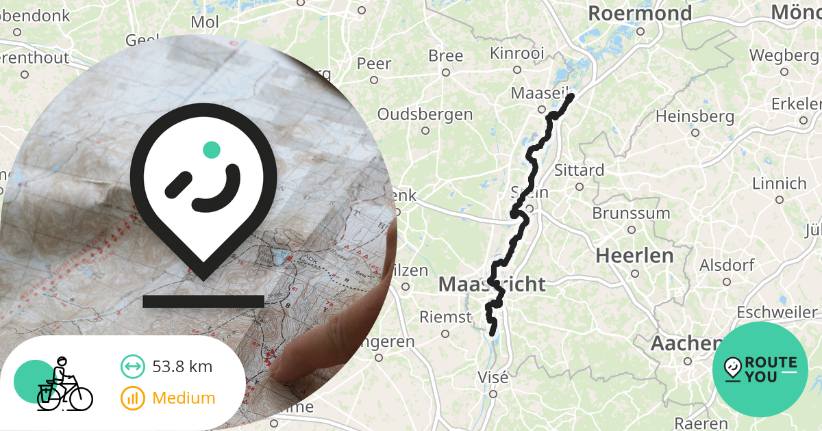 Cycle route Maasroute ZuidLimburg Recreational cycle route RouteYou