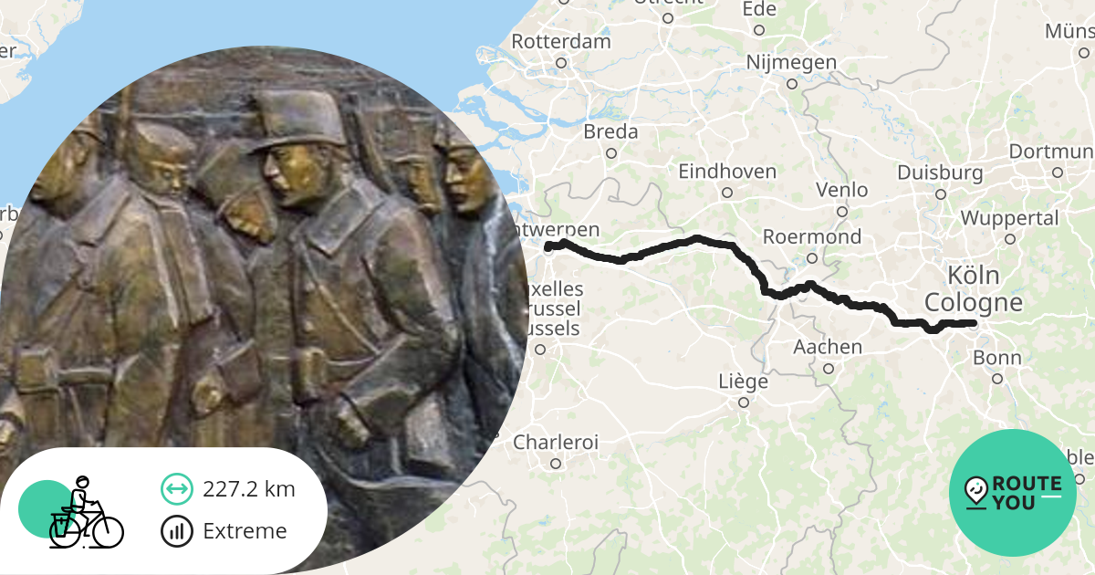 antwerpen keulen Recreatieve fietsroute RouteYou