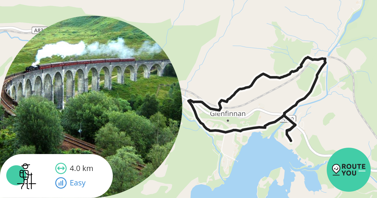 Glenfinnan Viaduct trail Hiking route RouteYou