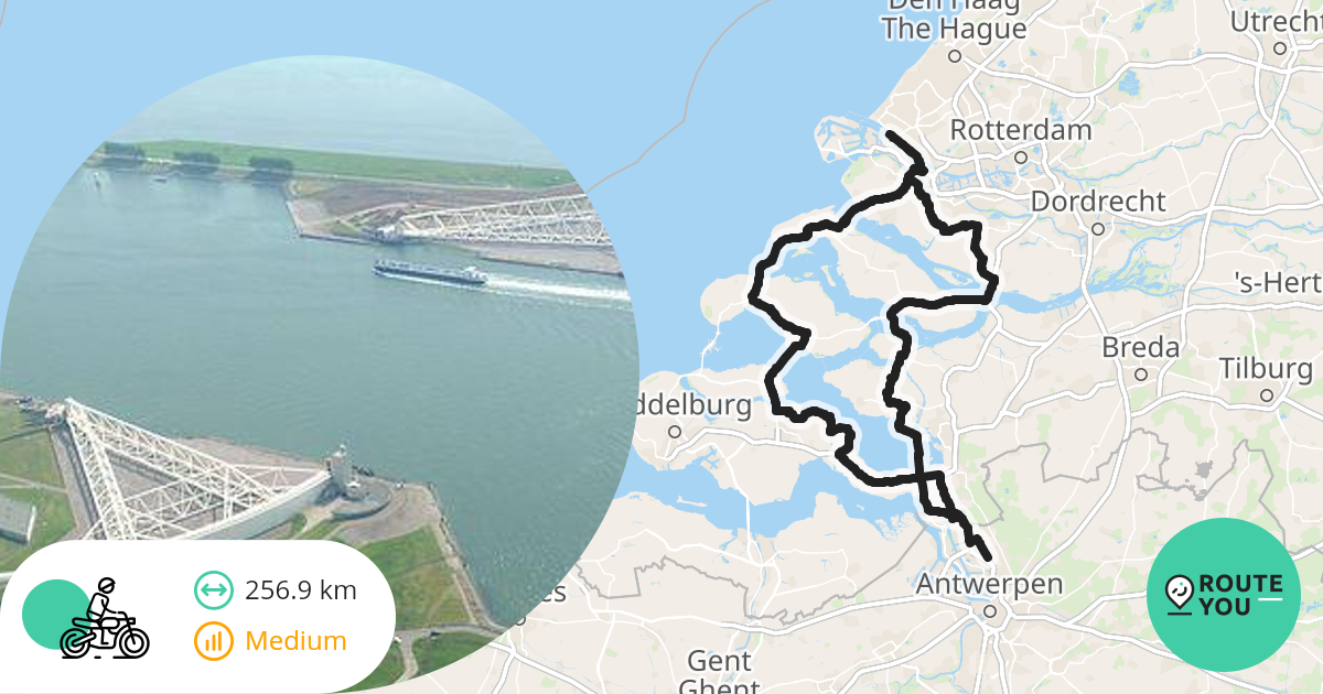Zeeland route. Motorroute RouteYou