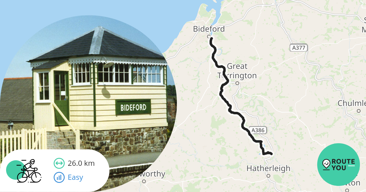 Tarka trail BidefordMeeth Road bike route RouteYou