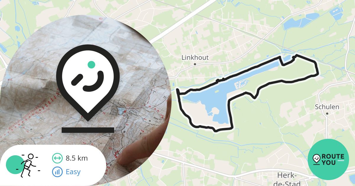 Running Rout 100km-run training route in Linkhout - Running/jogging route | RouteYou