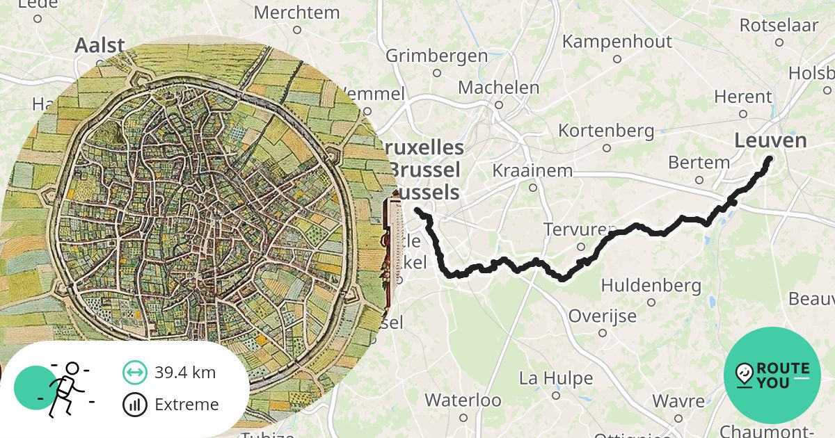 louvain - bxl - Running/jogging route | RouteYou