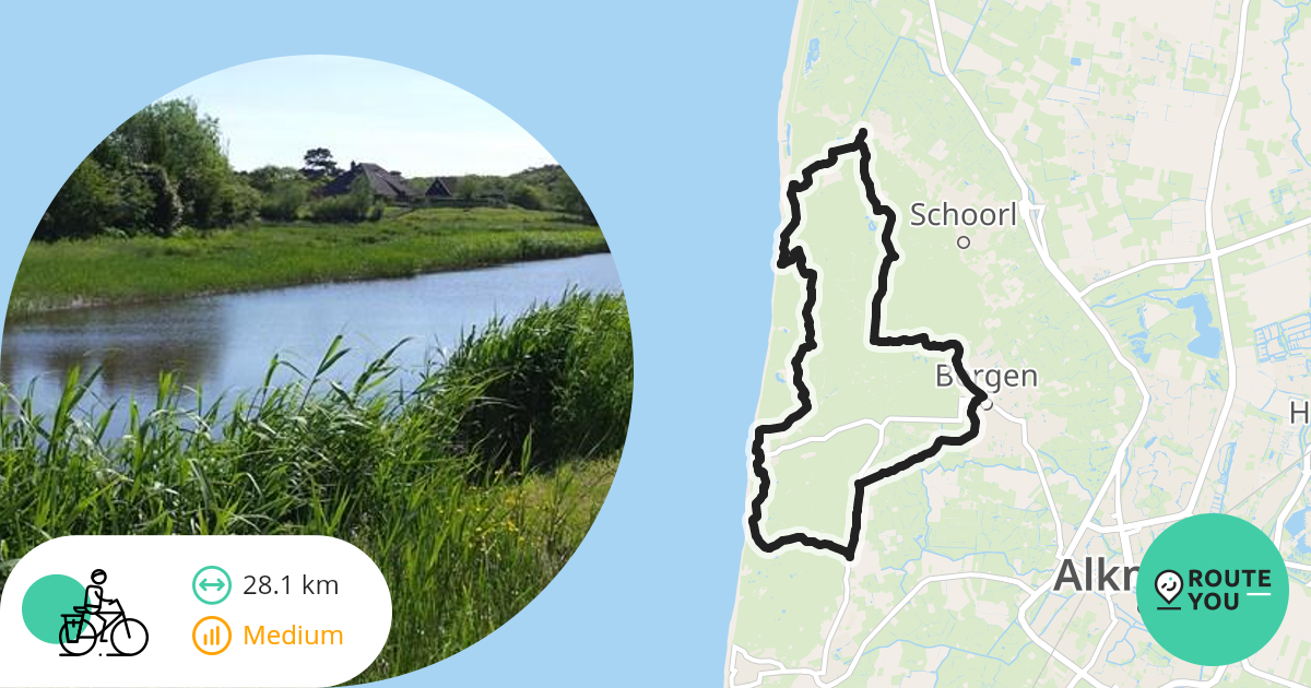 Schoorlse Duinen - Recreatieve Fietsroute | RouteYou