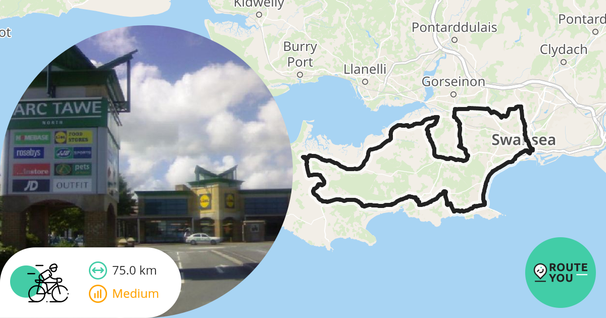 Road bike ride on the Gower Peninsula Road bike route RouteYou Road bike ride on the Gower Peninsula Road bike route RouteYou