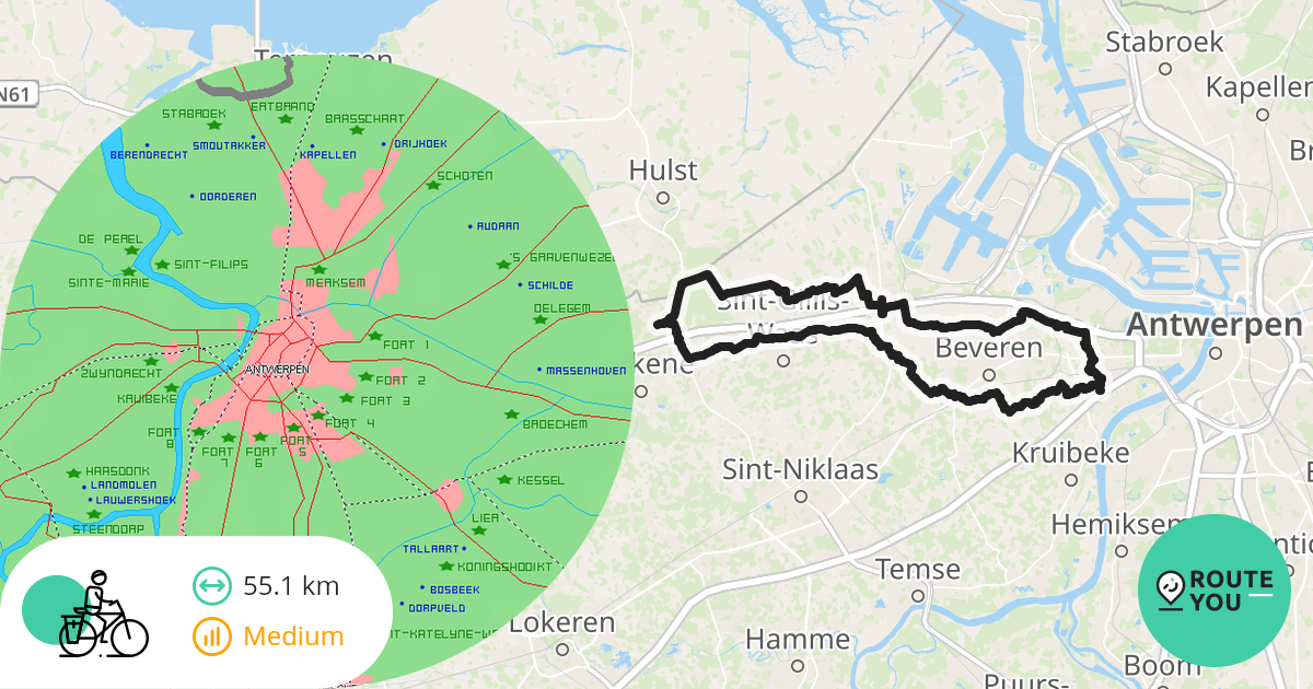 runners lab zwijndrecht Recreatieve fietsroute RouteYou