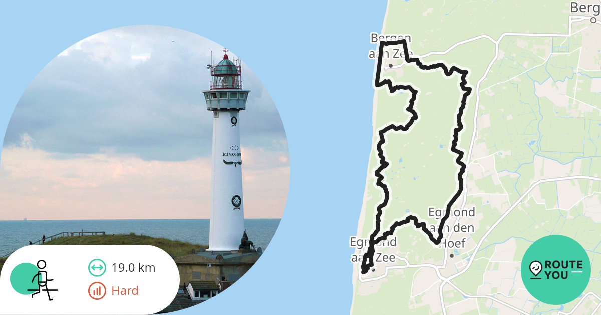 Zeehuis Bergen aan Zee Egmond aan Zee via Egmont ad Hoef lang