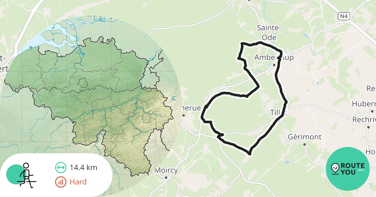 Te Routes Wandeling te voet zonder auto's - Wandelroute | RouteYou