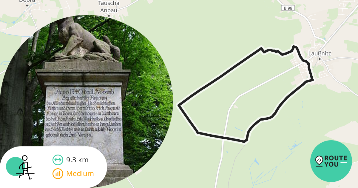 Wanderung in der Region Laußnitz Spazierwege RouteYou