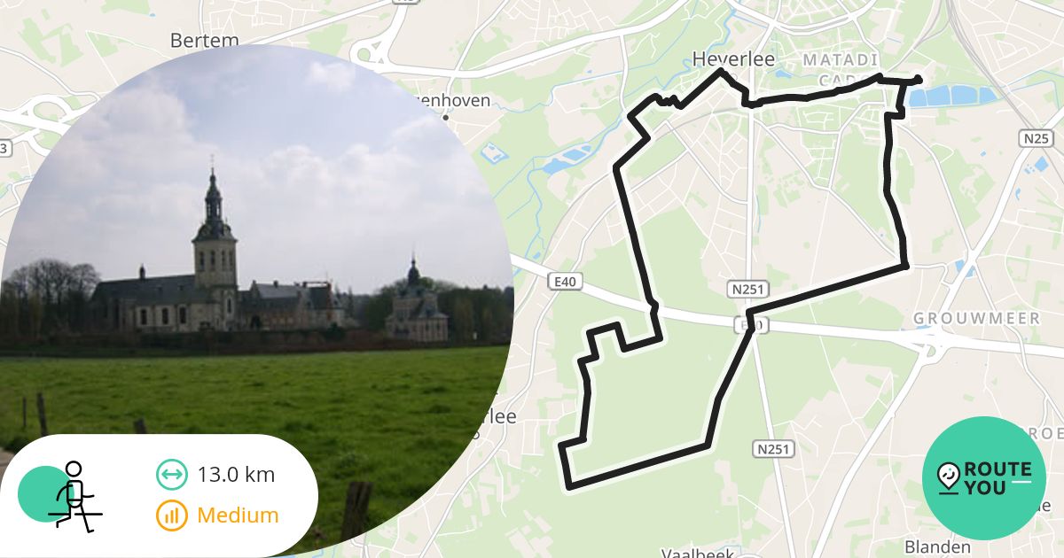 Trainingsroute in Vlaams-Brabant (bevat onverharde delen) - Wandelroute ...