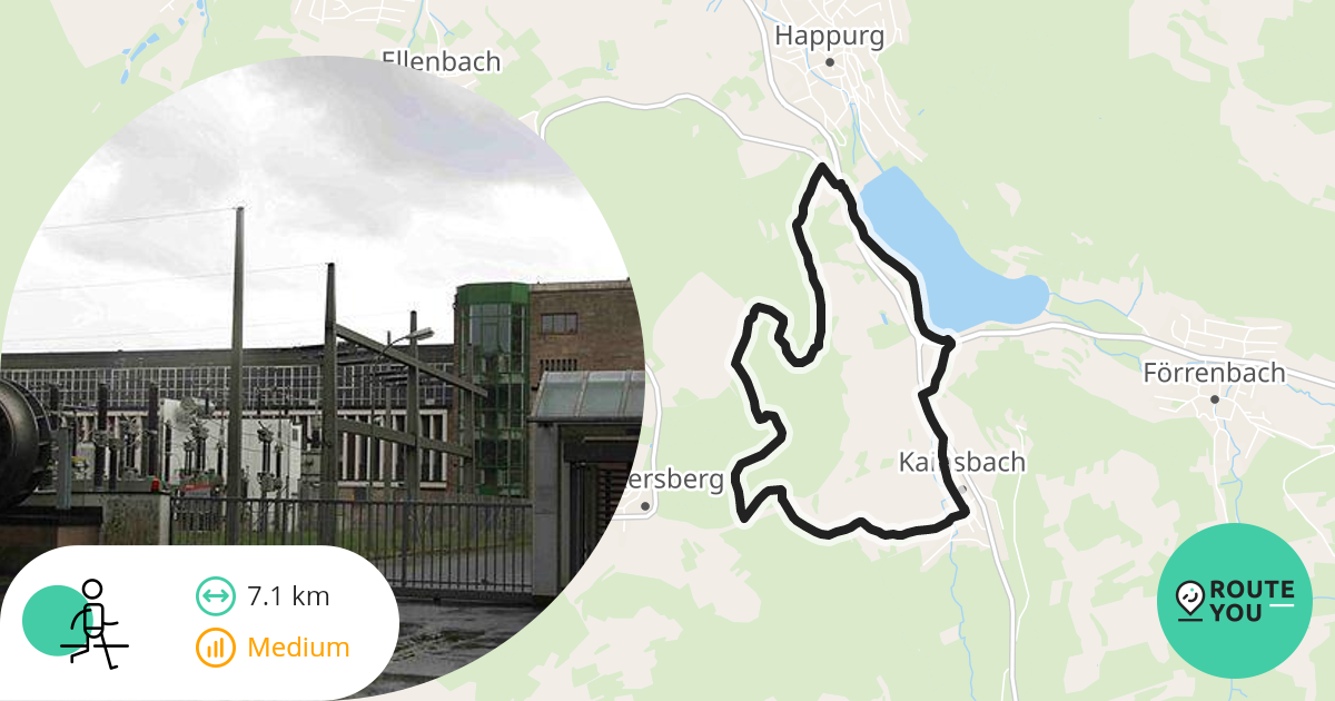 Wanderroute durch die Natur in und um Pumpspeicherkraftwerk Happurg