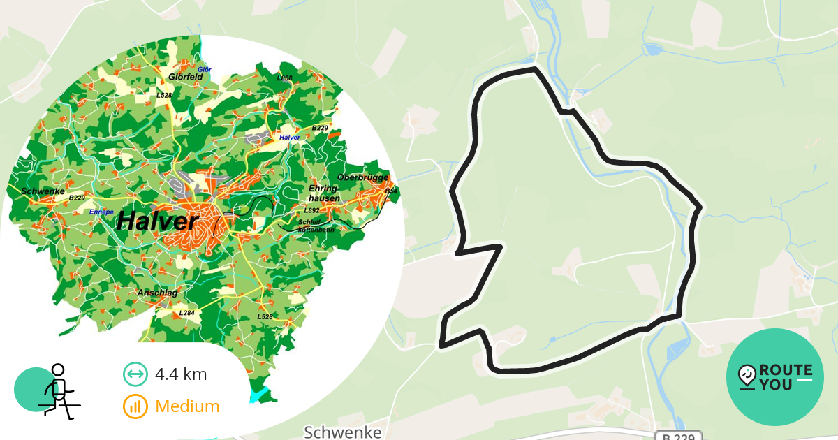 Wandern entlang Wallburg auf dem Bollberg Spazierwege RouteYou