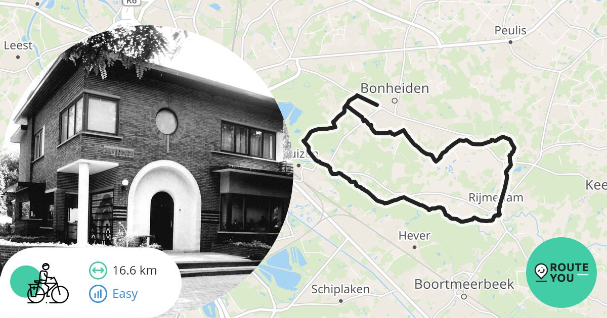 Bonheiden-Rijmenam - Recreatieve fietsroute | RouteYou