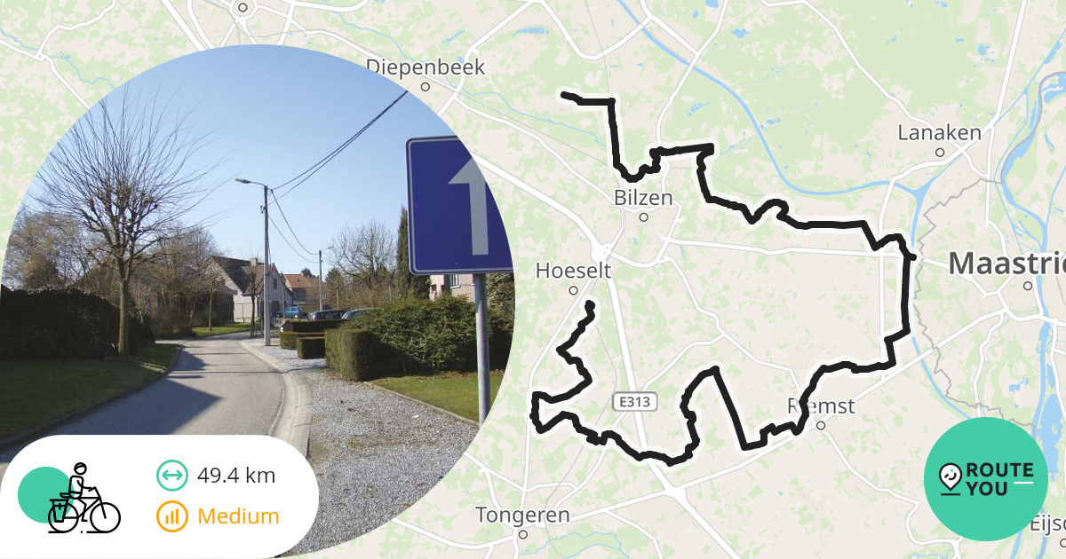 Bilzen Hoeselt Recreatieve fietsroute RouteYou
