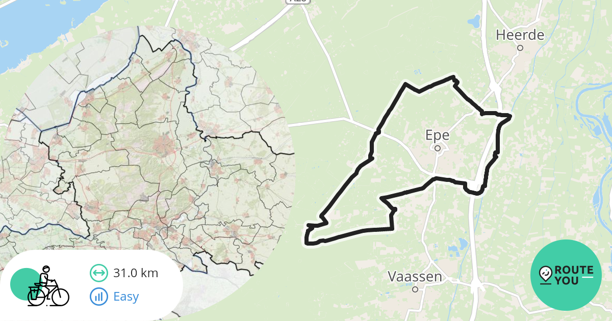 Epe met de fiets - Recreatieve fietsroute | RouteYou