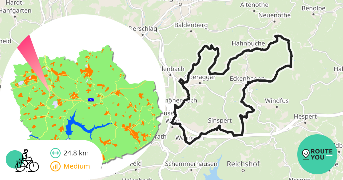 Auf und ab nach Bauernhofmuseum Eckenhagen Freizeit Fahrradroute