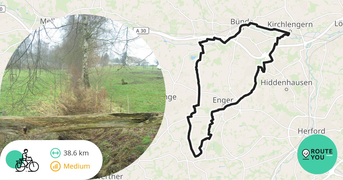 Auf dem Fahrrad nach Enger Freizeit Fahrradroute RouteYou