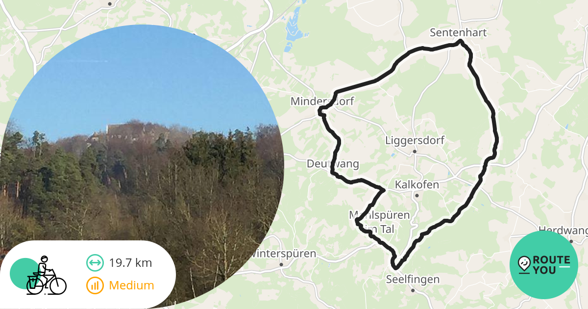 Der Umweg nach Burg Hohenfels Freizeit Fahrradroute RouteYou