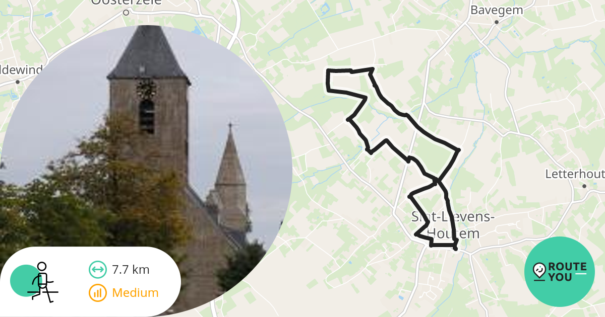 Sint-Lievens-Houtem + Bruisbeke - Wandelroute | RouteYou