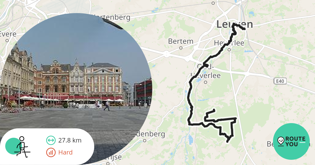 Leuven OudHeverlee Wandelroute RouteYou