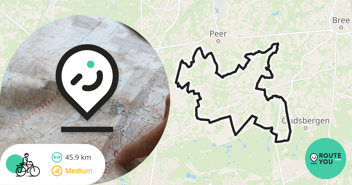 Oudsbergen Brasserie De Dorpermolen 45km Recreatieve fietsroute RouteYou