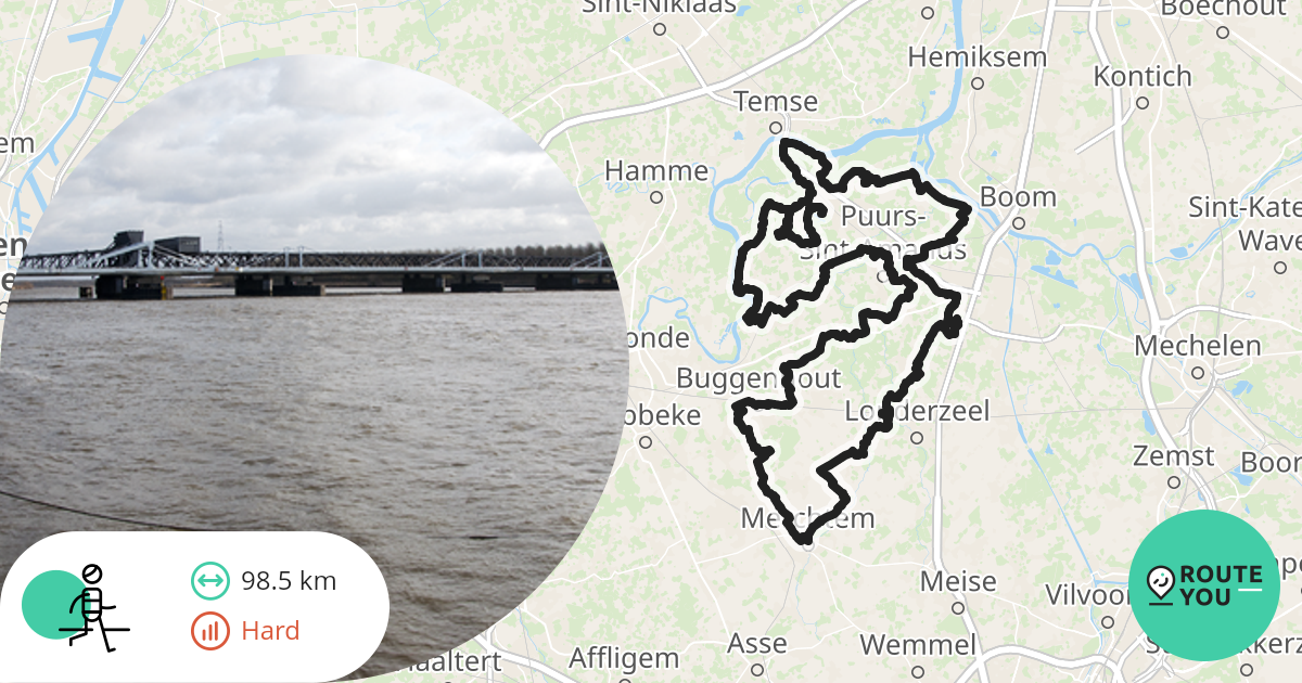 Dodentocht 2019 - Recreatieve wandelroute | RouteYou