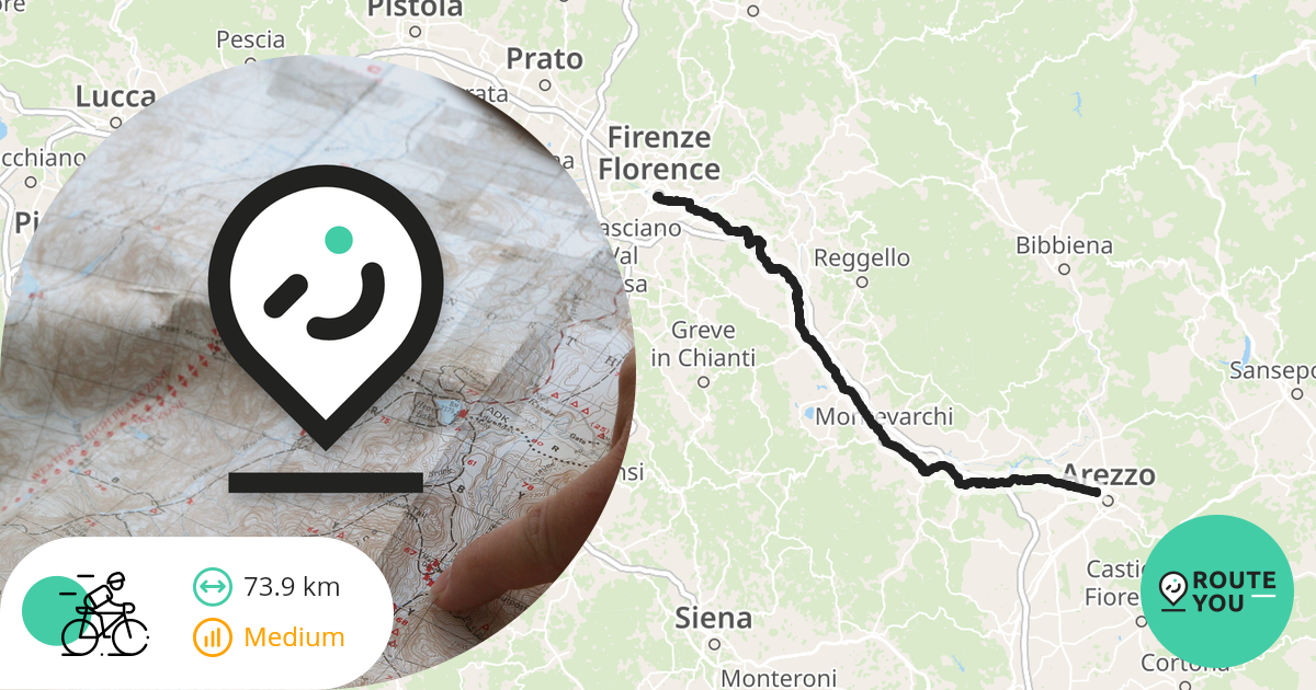 Arezzo Firenze Itinerario per bici da corsa RouteYou