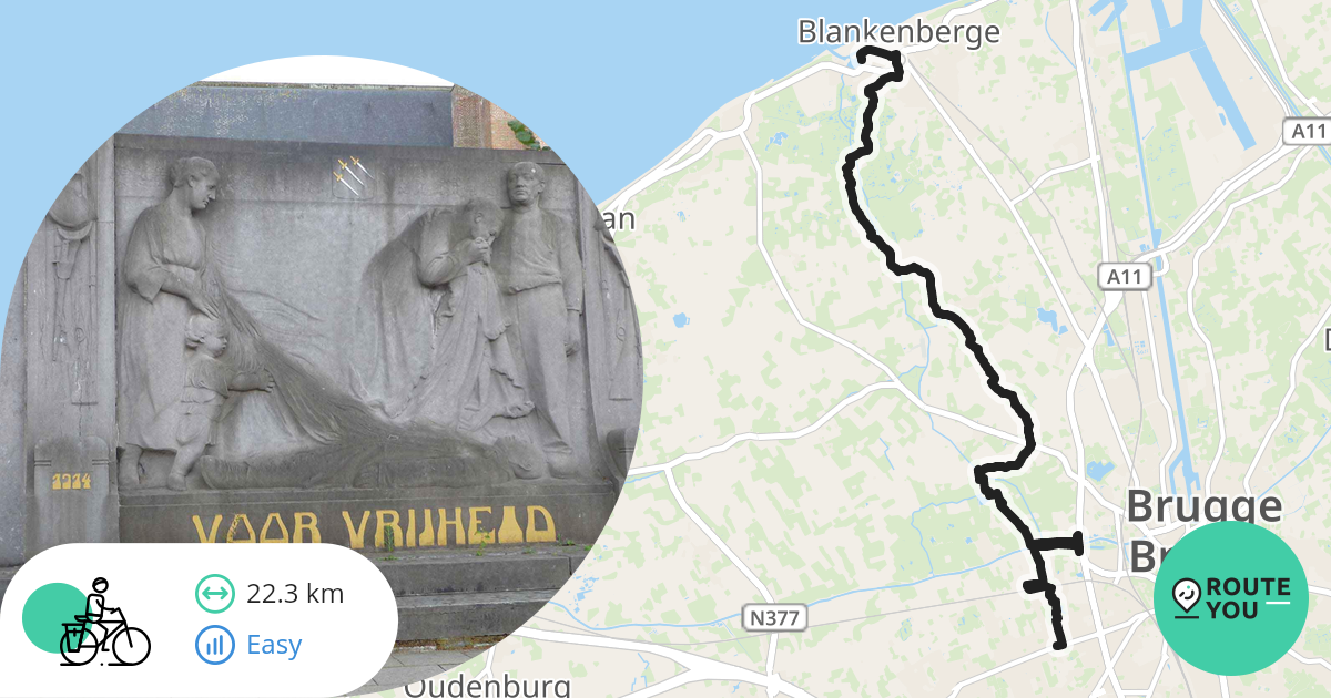 Brugge - Blankenberge - Recreatieve Fietsroute | RouteYou