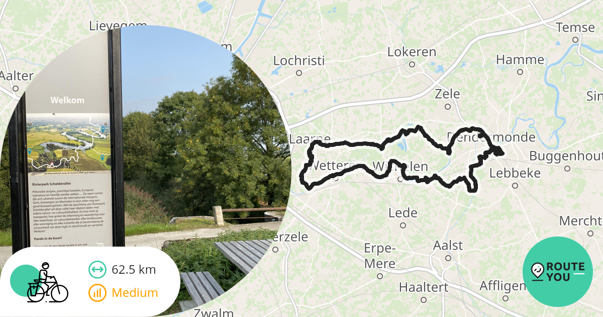 DENDERMONDE - LAARNE 63 KM - Recreatieve Fietsroute | RouteYou