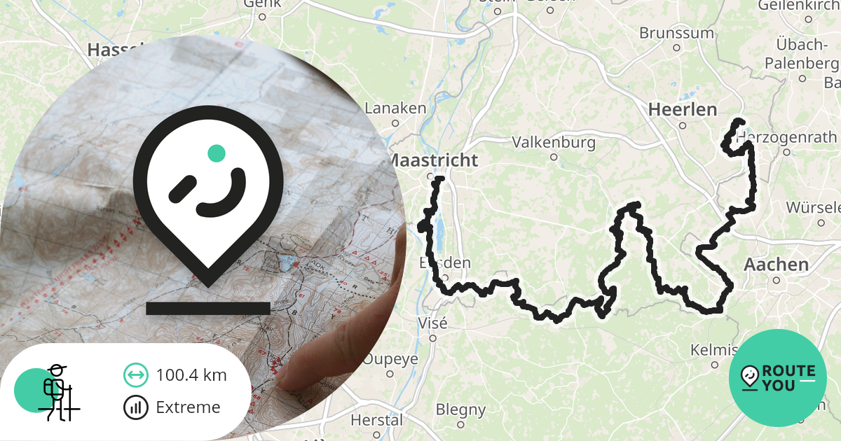 Hiking trail - South Limburg - Dutch Mountain Trail - Hiking route ...