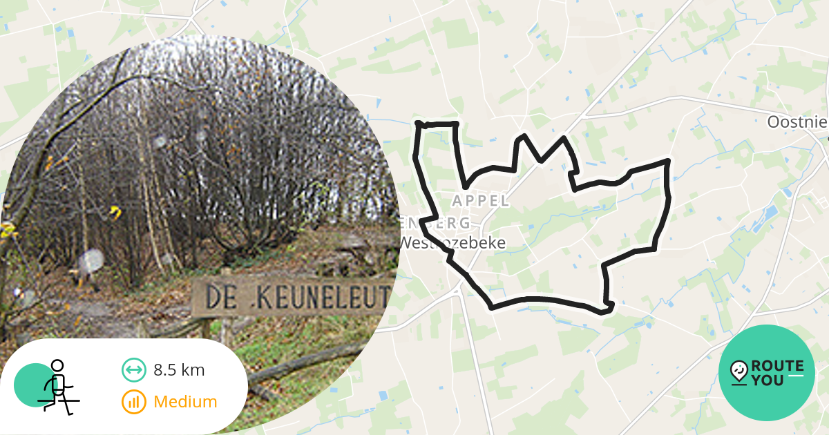 Westrozebeke Wandelroute RouteYou