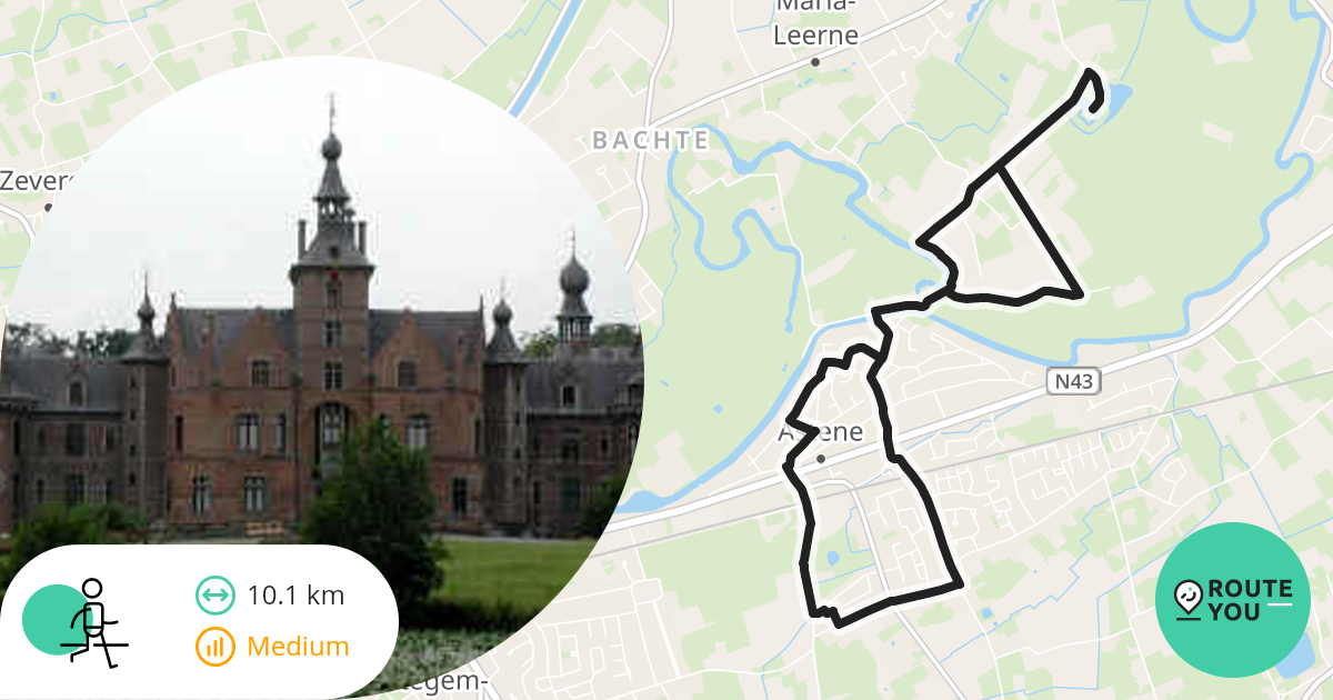 Rond Kasteel Van Ooidonk Wandelroute RouteYou