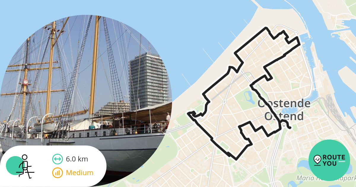 Oostende crystal ship Wandelroute RouteYou