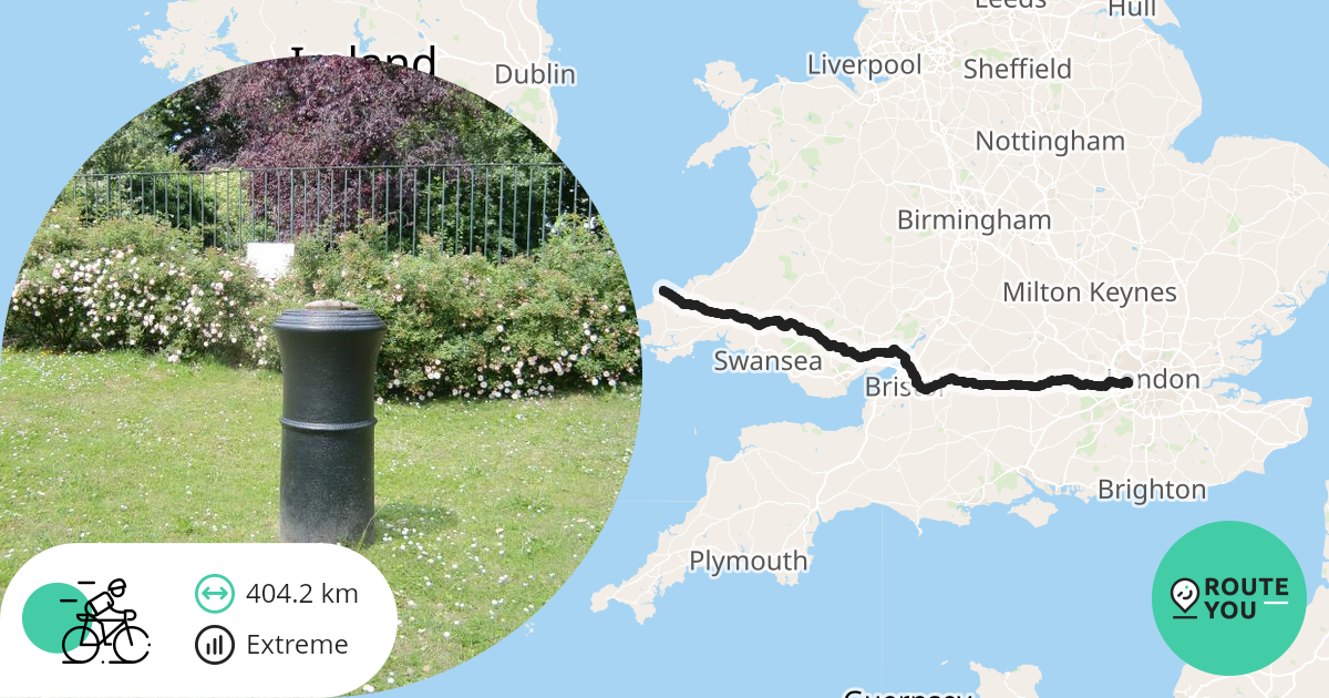 London Fishguard Road bike route RouteYou