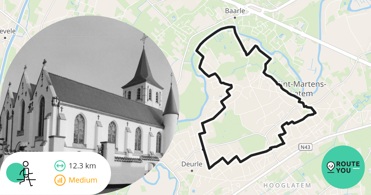 GR128 Sint-Martens-Latem - Wandelroute | RouteYou