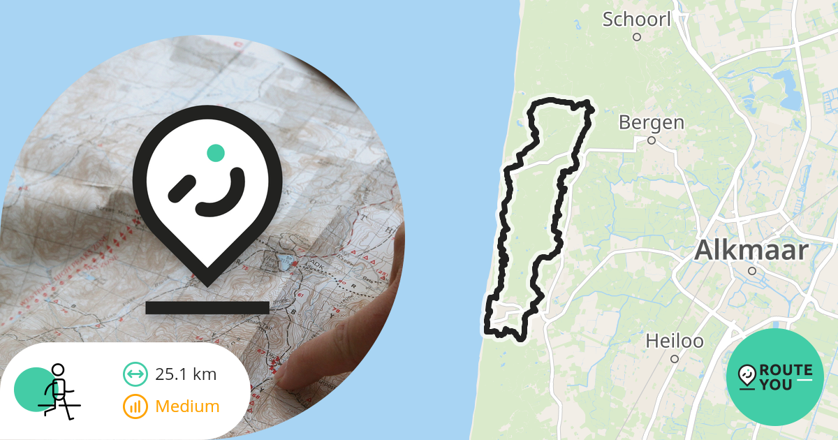 Egmond aan Zee Wandelroute RouteYou