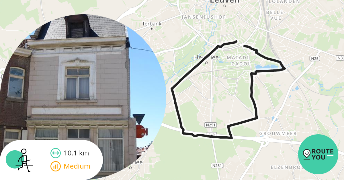 Leuven 10.5km Abdij Heverlee Bos Wandelroute RouteYou