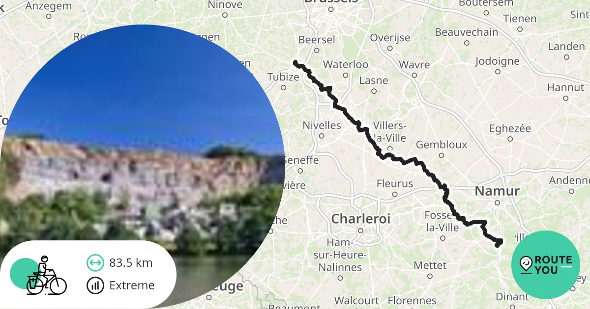 Profondeville - Halle - Recreatieve fietsroute | RouteYou