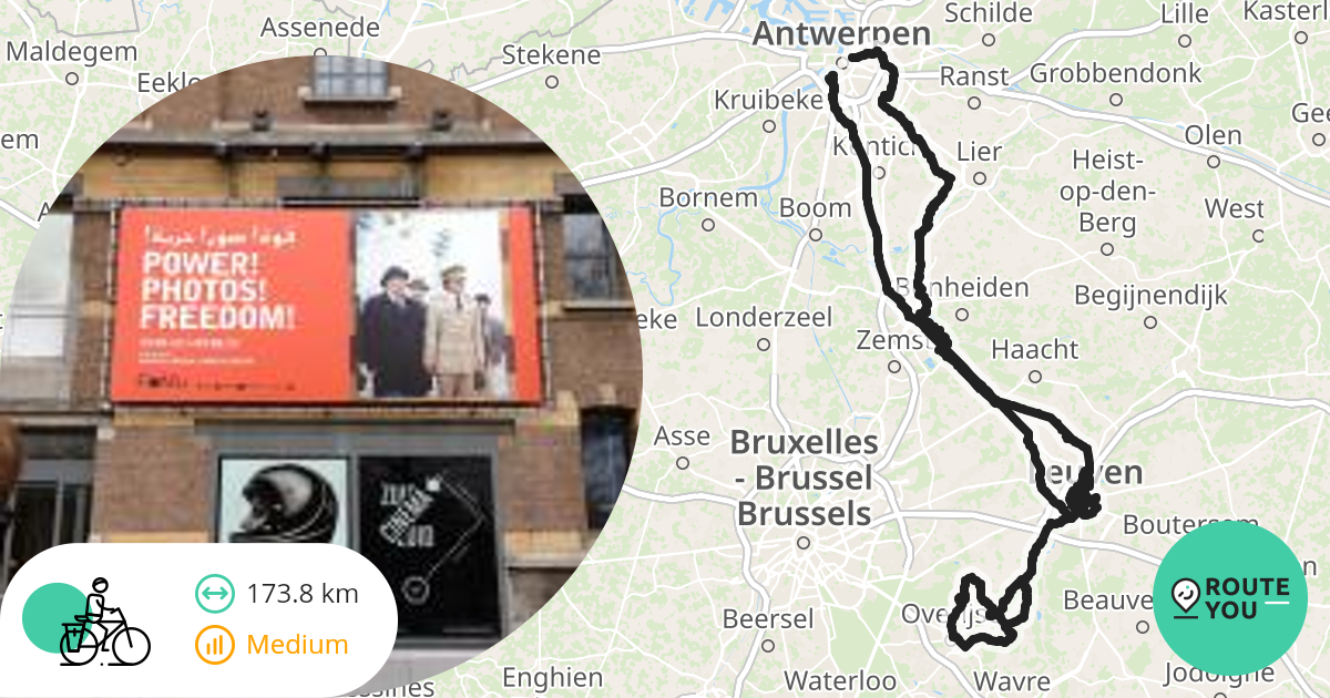 WK Leuven vanuit Antwerpen en terug Fietsroute RouteYou