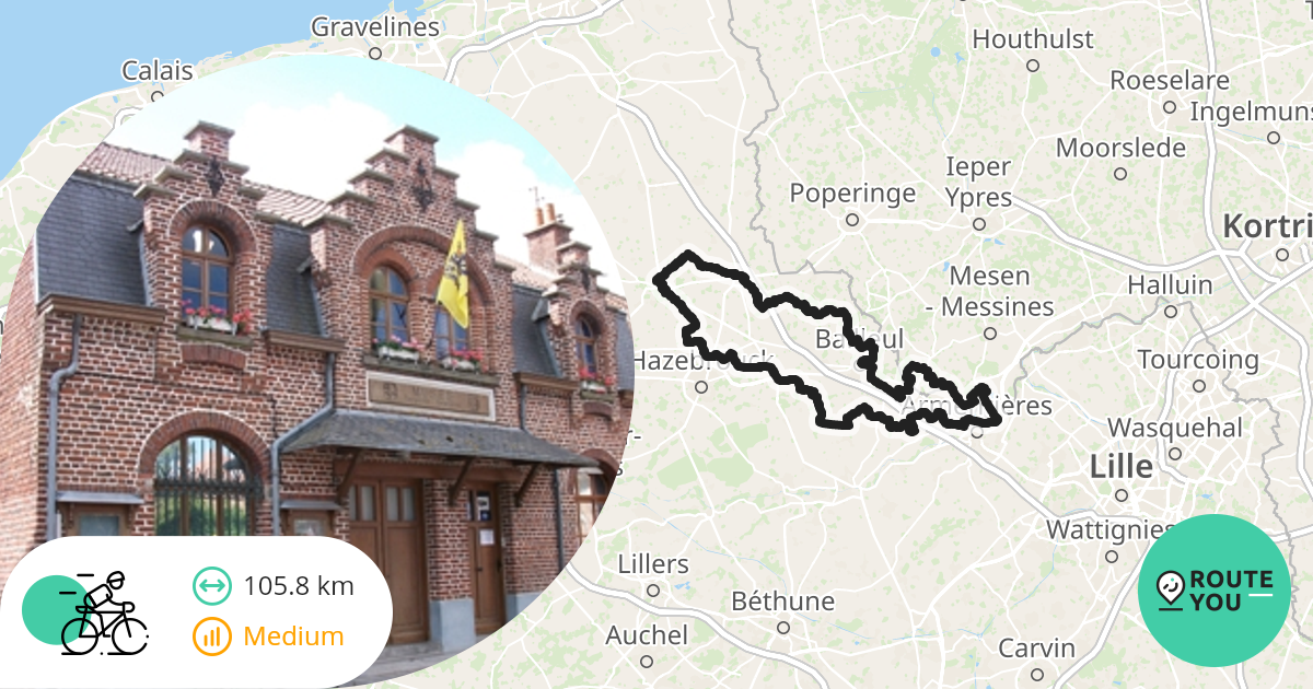 Iets meer dan 100 km ten zuiden van de Frans-Belgische grens