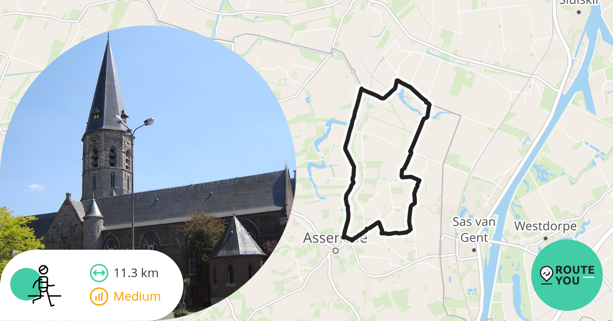 Langs de kreken van Assenede (deel 2) - Recreatieve wandelroute | RouteYou