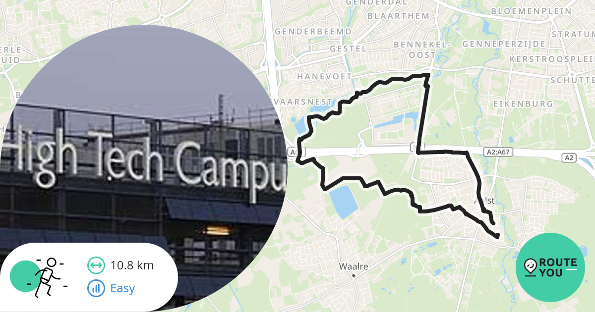 Rondje Philips Hightech campus Hardlooproute RouteYou